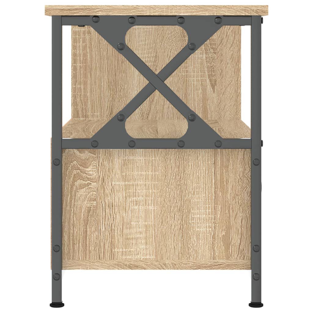 vidaXL Έπιπλο Τηλεόρασης Sonoma Δρυς 90x33x45 εκ. Επεξ. Ξύλο/Σίδερο