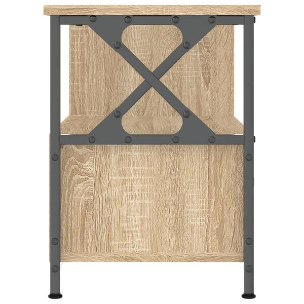 vidaXL Έπιπλο Τηλεόρασης Sonoma Δρυς 90x33x45 εκ. Επεξ. Ξύλο/Σίδερο