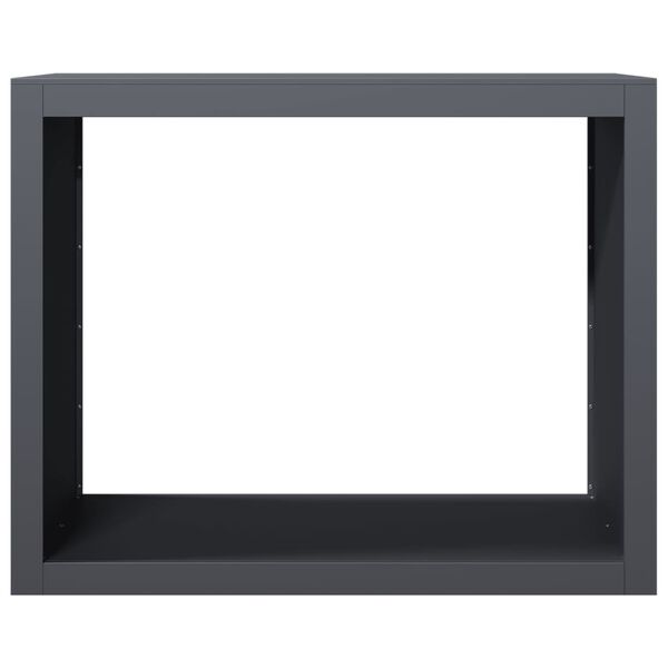vidaXL Ράφι Καυσόξυλων Ανθρακί 100x40x80 εκ. Ατσάλινο