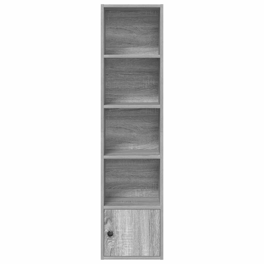 vidaXL Βιβλιοθήκη Γκρι Sonoma 31x24x127 εκ. από Επεξεργασμένο Ξύλο