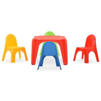 vidaXL Σετ Τραπέζι και Καρέκλες Παιδικό από Πολυπροπυλένιο