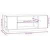 vidaXL Έπιπλο Τηλεόρασης Λευκό 110x35x40,5 εκ. από Μασίφ Ξύλο Πεύκου