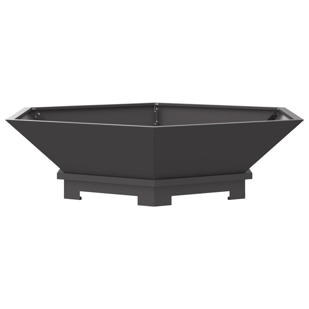 vidaXL Φωτιά Πυρκαγιάς Εξαγωνική Μαύρη 100x100x28 εκ Ατσάλι