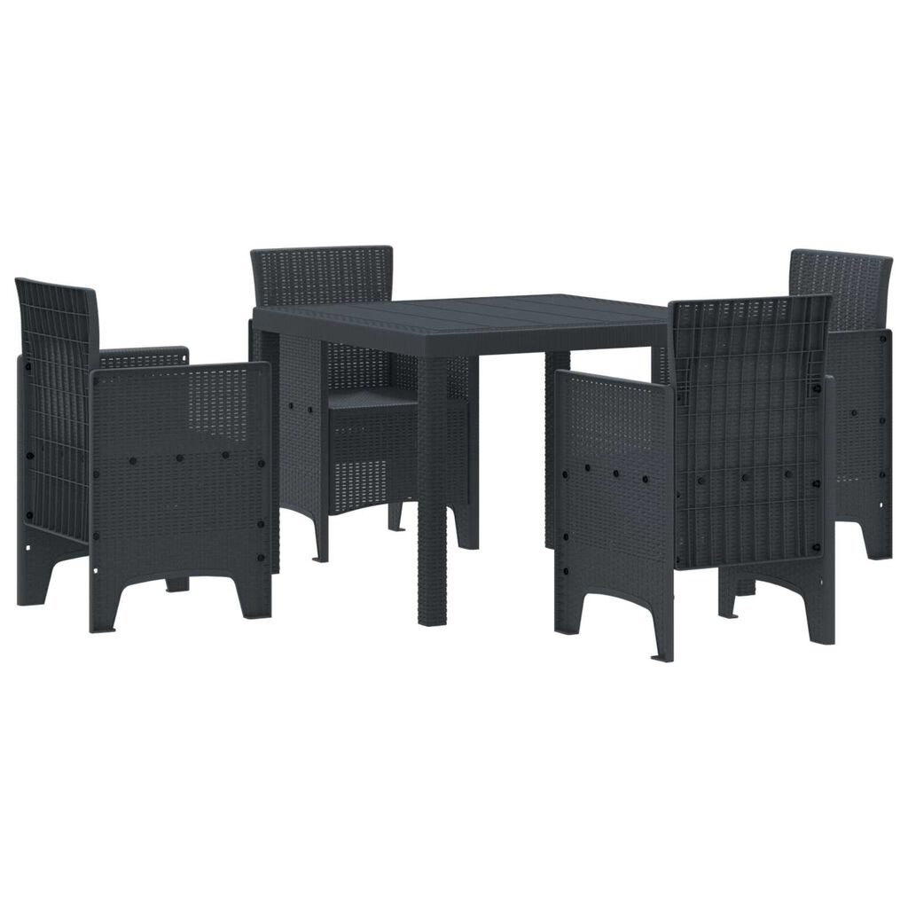 vidaXL Σετ τραπεζαρίας κήπου 3 pcs Ανοιχτό γκρι 100 x 100 x 73 εκ