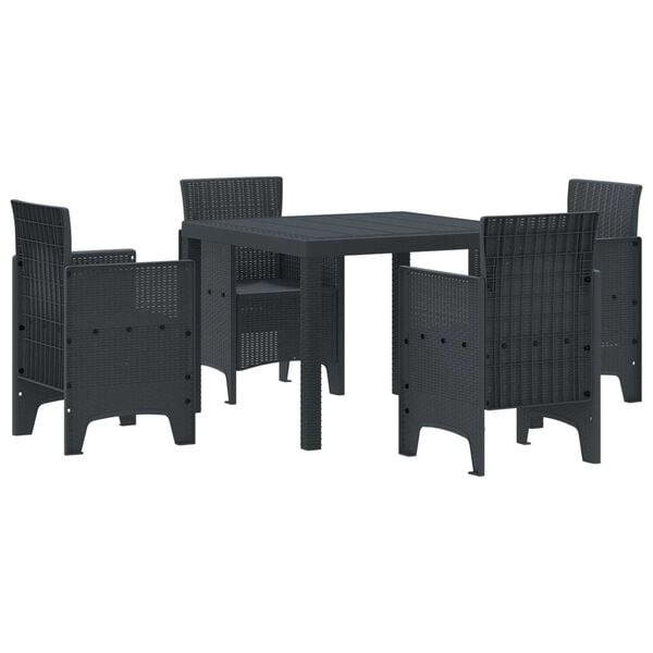 vidaXL Σετ τραπεζαρίας κήπου 3 pcs Ανοιχτό γκρι 100 x 100 x 73 εκ