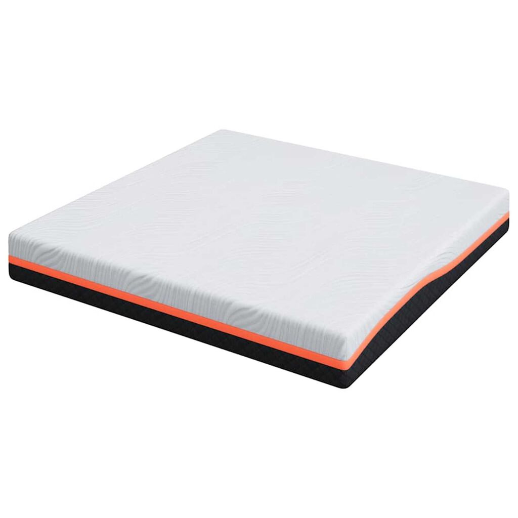 vidaXL Στρώμα Λευκό, Γκρι 200 x 200 cm Pěna