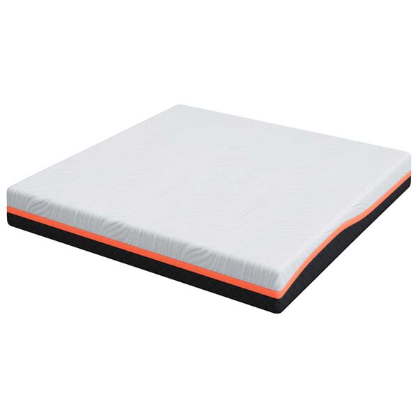 vidaXL Στρώμα Λευκό, Γκρι 200 x 200 cm Pěna