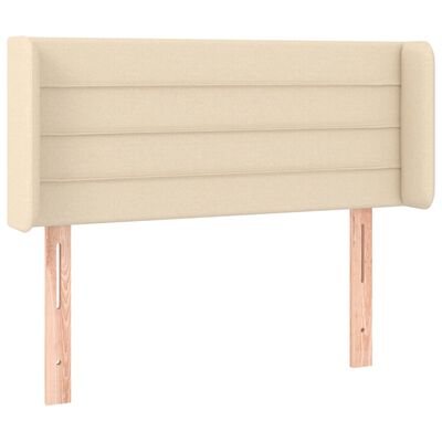 vidaXL Κεφαλάρι με Πτερύγια Κρεμ 83x16x78/88 εκ. Υφασμάτινο