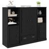 vidaXL Highboard &mu;&epsilon; &sigma;&upsilon;&rho;&tau;ά&rho;&iota; 3 pcs &Mu;&alpha;ύ&rho;&eta; &Omicron;&xi;&upsilon;ά &Epsilon;&pi;&epsilon;&xi;&epsilon;&rho;&gamma;&alpha;&sigma;&mu;έ&nu;&omicron; &xi;ύ&lambda;&omicron;