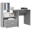 vidaXL Γραφείο Γκρι sonoma 131.5 x 50 x 106.5 εκ. Επεξεργασμένο ξύλο