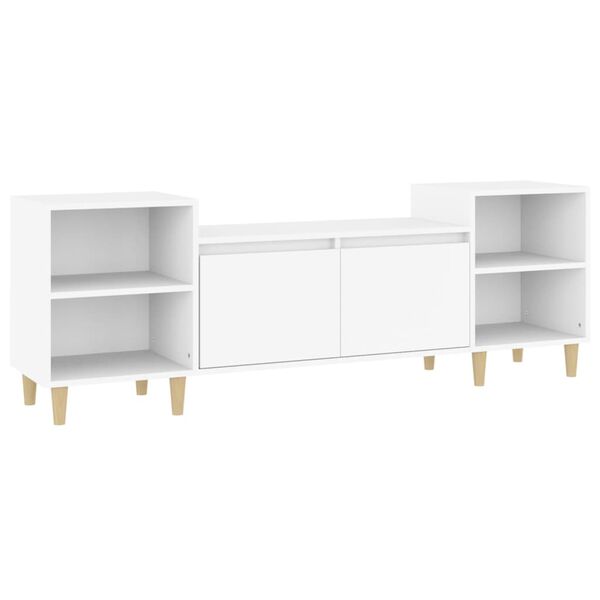 vidaXL Έπιπλο Τηλεόρασης Λευκό 160 x 35 x 55 εκ. Επεξεργασμένο Ξύλο