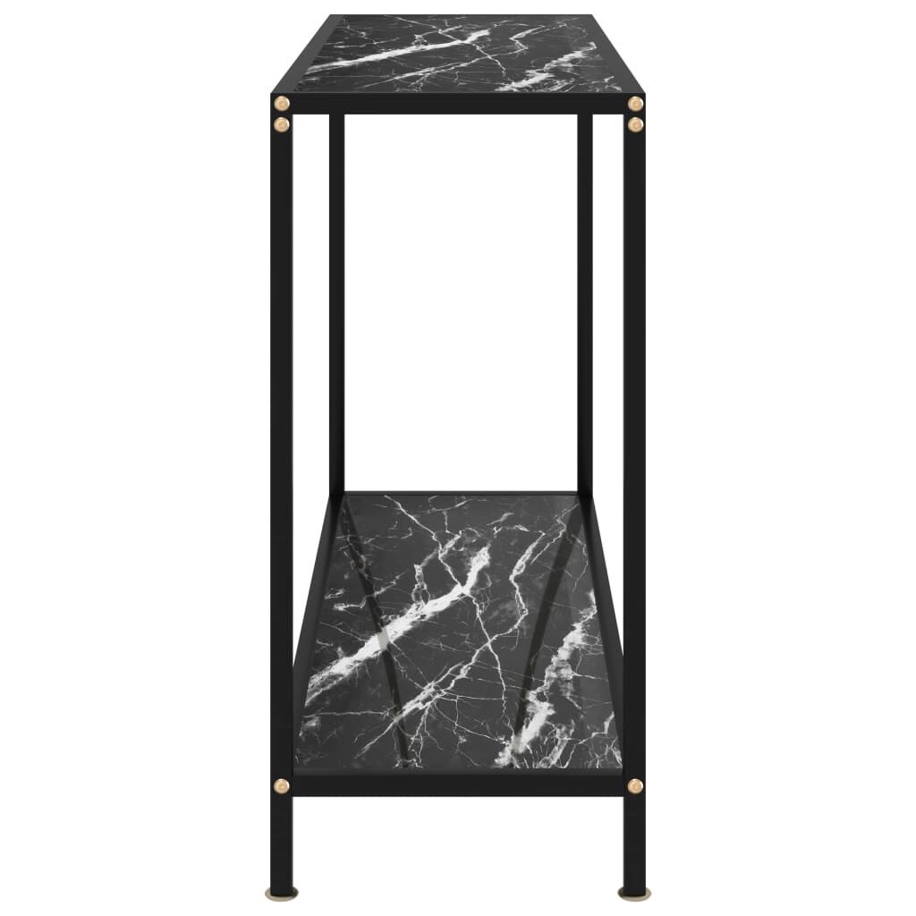 vidaXL Τραπέζι Κονσόλα Μαύρο 100 x 35 x 75 εκ. από Ψημένο Γυαλί