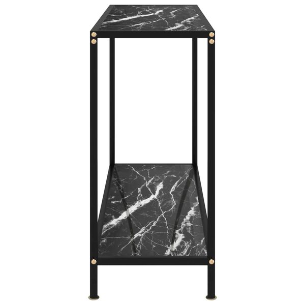 vidaXL Τραπέζι Κονσόλα Μαύρο 100 x 35 x 75 εκ. από Ψημένο Γυαλί