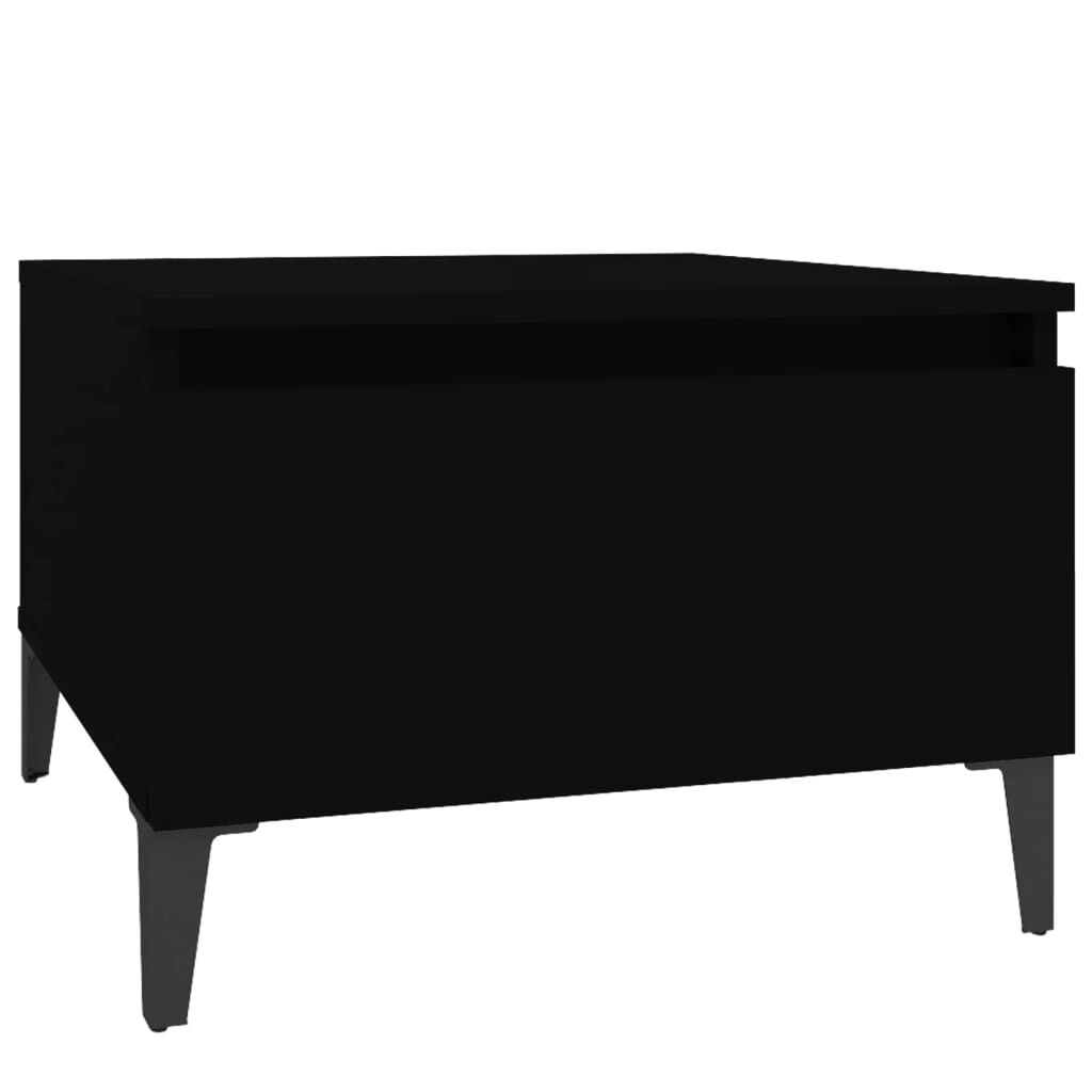 vidaXL Βοηθητικά Τραπέζια 2 τεμ. Μαύρα 50x46x35 εκ. Επεξεργασμένο Ξύλο