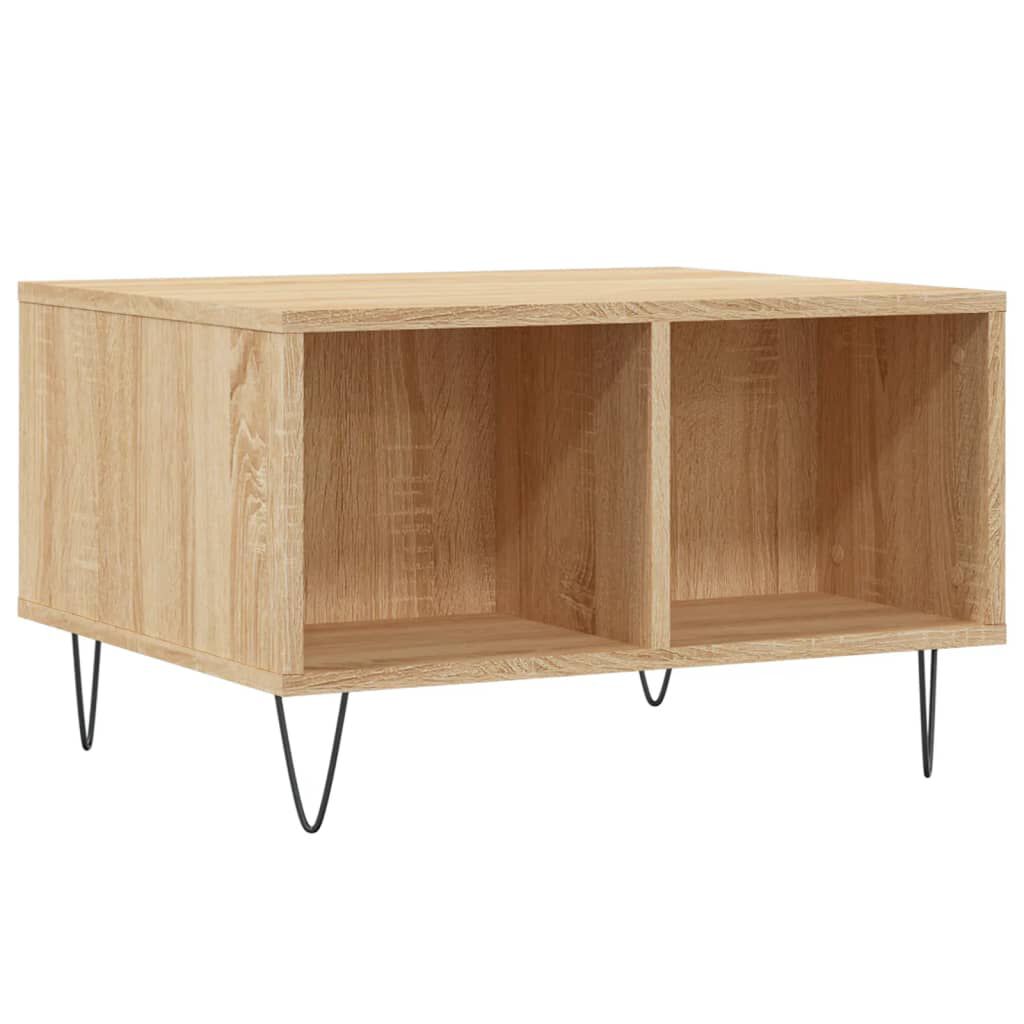 vidaXL Τραπεζάκι Σαλονιού Sonoma Δρυς 60x50x36,5εκ. Επεξεργασμένο Ξύλο