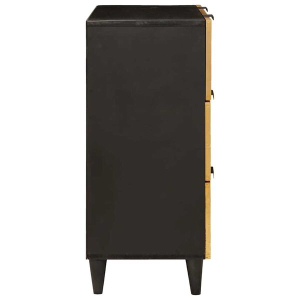 vidaXL Πλαϊνό γραφείο Μαύρο και Χρυσό 60 x 33 x 75 cm