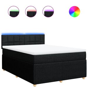 vidaXL &Kappa;&rho;&epsilon;&beta;ά&tau;&iota; Boxspring &mu;&epsilon; &Sigma;&tau;&rho;ώ&mu;&alpha; &Mu;&alpha;ύ&rho;&omicron; 140x200 &epsilon;&kappa;. &Upsilon;&phi;&alpha;&sigma;&mu;ά&tau;&iota;&nu;&omicron;