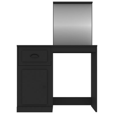 vidaXL Μπουντουάρ με Καθρέφτη Μαύρο 90x50x132,5 εκ. Επεξ. Ξύλο