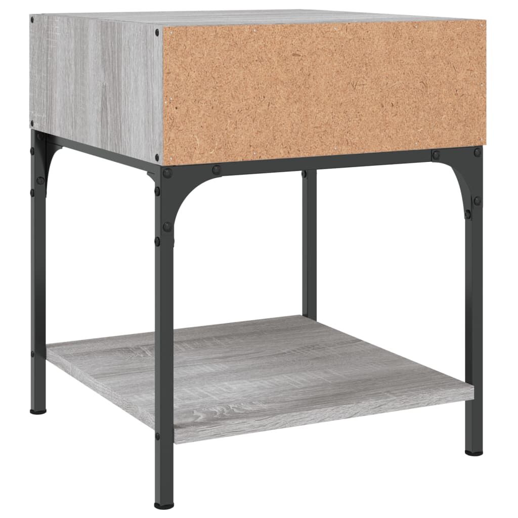 vidaXL Κομοδίνο Γκρι Sonoma 40x41x50 εκ. από Επεξεργασμένο Ξύλο