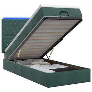 vidaXL &Kappa;&rho;&epsilon;&beta;ά&tau;&iota; Ottoman &mu;&epsilon; &Sigma;&tau;&rho;ώ&mu;&alpha; &kappa;&alpha;&iota; LED &Sigma;&kappa;&omicron;ύ&rho;&omicron; &Pi;&rho;ά&sigma;&iota;&nu;&omicron; 100 x 200 cm