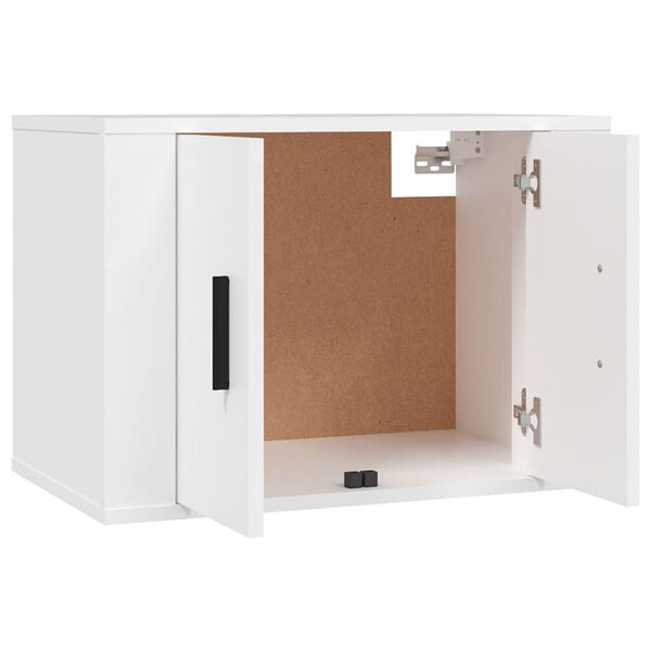 vidaXL Έπιπλο Τηλεόρασης Επιτοίχιο Λευκό 57 x 34,5 x 40 εκ.