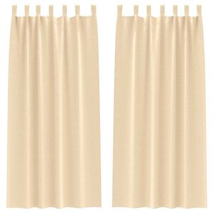 vidaXL &Kappa;&omicron;&upsilon;&rho;&tau;ί&nu;&epsilon;&sigmaf; &Mu;&alpha;ύ&rho;&eta;&sigmaf; Ύ&phi;&alpha;&nu;&sigma;&eta;&sigmaf; &mu;&epsilon; &Delta;&alpha;&chi;&tau;&upsilon;&lambda;ί&delta;&iota;&alpha; 2 pcs &Kappa;&rho;&epsilon;&mu; 245 x 140 &epsilon;&kappa;.