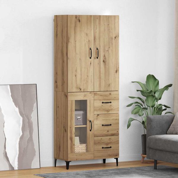 vidaXL Highboard Artisan Oak 69,5 x 34 x 180 &epsilon;&kappa;. &Epsilon;&pi;&epsilon;&xi;&epsilon;&rho;&gamma;&alpha;&sigma;&mu;έ&nu;&omicron; &xi;ύ&lambda;&omicron;