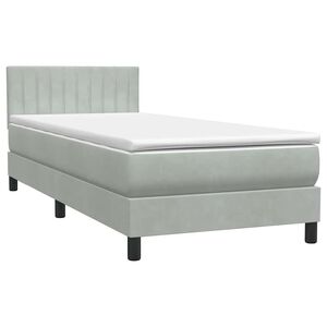 vidaXL Box Spring &kappa;&rho;&epsilon;&beta;ά&tau;&iota; &mu;&epsilon; &sigma;&tau;&rho;ώ&mu;&alpha; &alpha;&nu;&omicron;&iota;&chi;&tau;ό &gamma;&kappa;&rho;&iota; 90x210 cm &Beta;&epsilon;&lambda;&omicron;ύ&delta;&iota;&nu;&omicron;