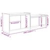 vidaXL Έπιπλο Τηλεόρασης Γκρι Σκυρ. 146,5x35x50 εκ. Επεξ. Ξύλο