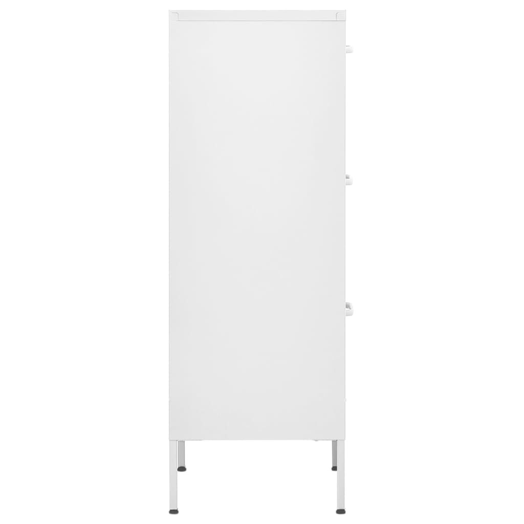 vidaXL Ντουλάπι Αποθήκευσης Λευκό 42,5x35x101,5 εκ. από Ατσάλι