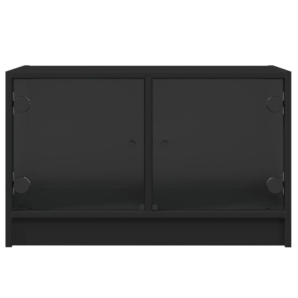 vidaXL Έπιπλο Τηλεόρασης Λευκό 68x37x42 εκ. με Γυάλινες Πόρτες