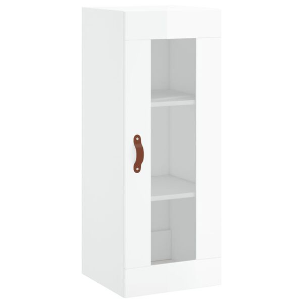 vidaXL Ντουλάπι Τοίχου Γυαλιστερό Λευκό 34,5 x 34 x 90 εκ.