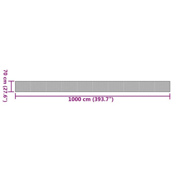 vidaXL Χαλί Ορθογώνιο Σκούρο Καφέ 70 x 1000 εκ. Μπαμπού
