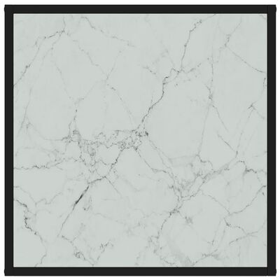 vidaXL Τραπεζάκι Σαλονιού Λευκό 60 x 60 x 35 εκ. από Ψημένο Γυαλί