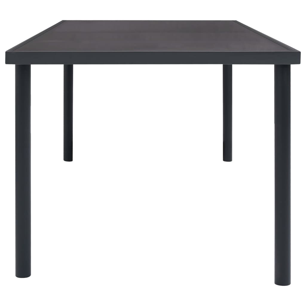 vidaXL Τραπεζαρία Εξωτερικού Χώρου Ανθρακί 150 x 90 x 74 εκ. Ατσάλινη
