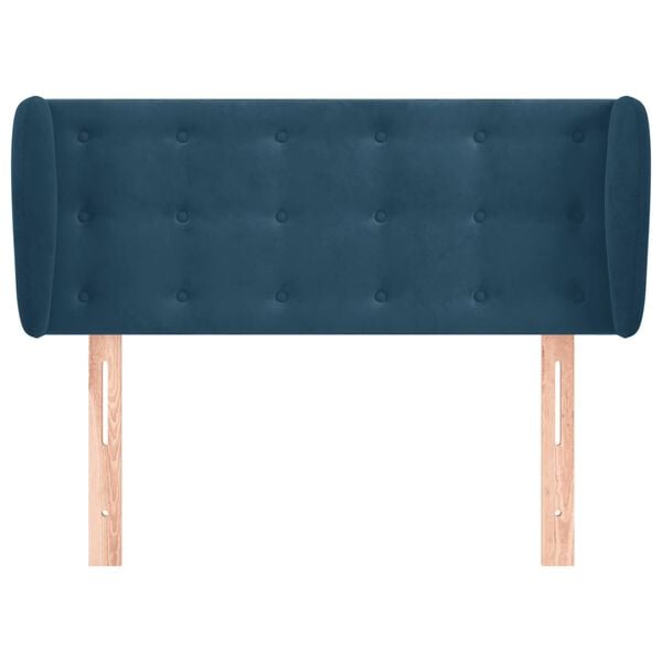 vidaXL Κεφαλάρι με Πτερύγια Σκούρο Μπλε 93x23x78/88 εκ. Βελούδινο