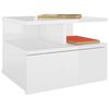 vidaXL Κομοδίνα Κρεμαστά 2 τεμ. Γυαλ. Λευκό 40x31x27εκ. από Επεξ. Ξύλο