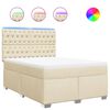 vidaXL &Kappa;&rho;&epsilon;&beta;ά&tau;&iota; Boxspring &mu;&epsilon; &Sigma;&tau;&rho;ώ&mu;&alpha; &Kappa;&rho;&epsilon;&mu; 140x190 &epsilon;&kappa;. &Upsilon;&phi;&alpha;&sigma;&mu;ά&tau;&iota;&nu;&omicron;