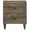 vidaXL κομοδίνο ντουλάπι ανοιχτό γκρι 40x33x46 cm μασίφ ξύλο Mango