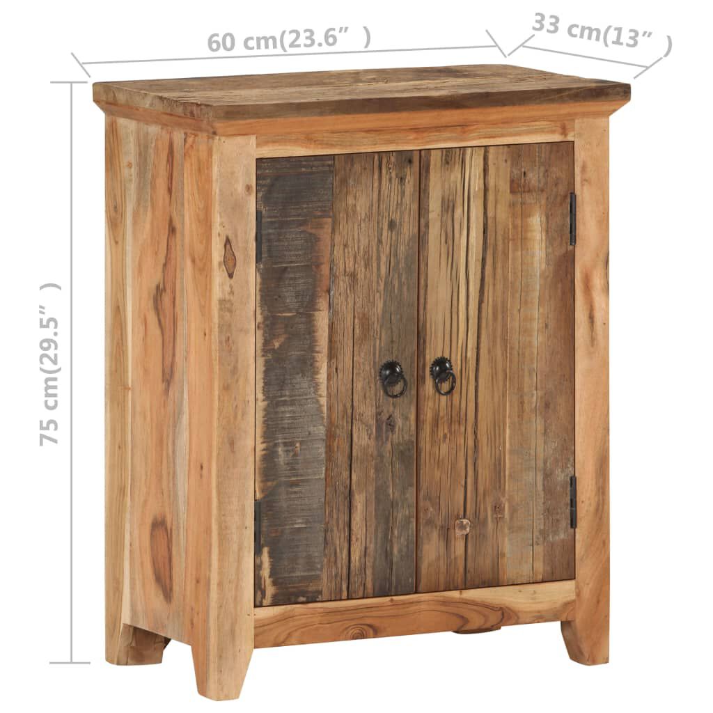vidaXL Ντουλάπι 60x33x75 εκ. από Μασίφ Ξύλο Ακακίας/Ανακυκλωμένο Ξύλο
