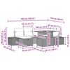 vidaXL Σετ Καναπέ Κήπου 7 pcs Μπεζ συνθετικό ρατάν