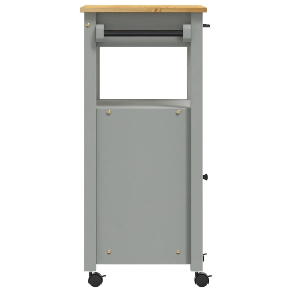vidaXL Τρόλεϊ Κουζίνας MONZA 48x40x90 εκ. από Μασίφ Ξύλο Πεύκου