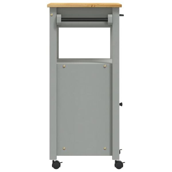 vidaXL Τρόλεϊ Κουζίνας MONZA 48x40x90 εκ. από Μασίφ Ξύλο Πεύκου