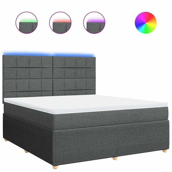 vidaXL &Kappa;&rho;&epsilon;&beta;ά&tau;&iota; Boxspring &mu;&epsilon; &Sigma;&tau;&rho;ώ&mu;&alpha; &Sigma;&kappa;&omicron;ύ&rho;&omicron; &Gamma;&kappa;&rho;&iota; 180x200 &epsilon;&kappa; &Upsilon;&phi;&alpha;&sigma;&mu;ά&tau;&iota;&nu;