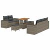 vidaXL Σετ Καναπέ Κήπου με μαξιλάρι 8 pcs Γκρι 90 x 55 x 71 cm