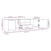 vidaXL Έπιπλο Τηλεόρασης Sonoma Δρυς 140x35x40 εκ. από Τεχνητό Ξύλο