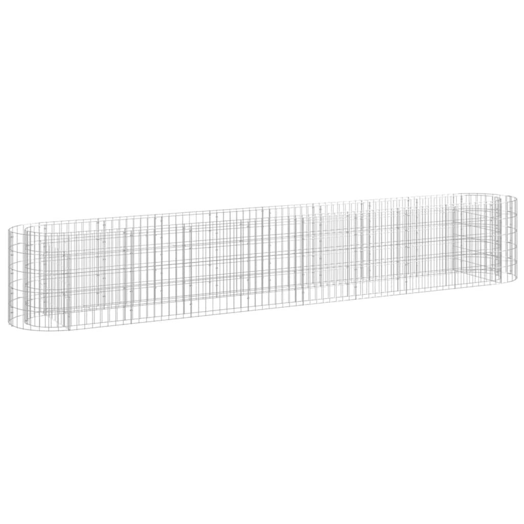 vidaXL Συρματοκιβώτιο-Γλάστρα Υπερυψωμένη 330x50x50 εκ. Γαλβαν. Ατσάλι