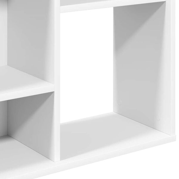 vidaXL Διαχωριστικό/Βιβλιοθήκη Λευκό 100x24x140 εκ. από Επεξ. Ξύλο