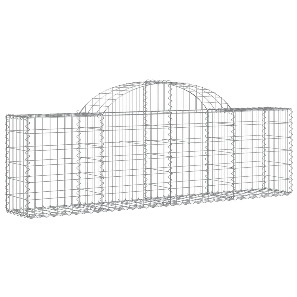 vidaXL Συρματοκιβώτια Τοξωτά 25 τεμ. 200x30x60/80 εκ. Γαλβαν. Ατσάλι