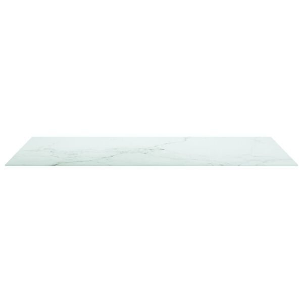 vidaXL Επιφάνεια Τραπεζιού Λευκή 120x65εκ 8χιλ Ψημ. Γυαλί Μαρμ. Σχέδιο